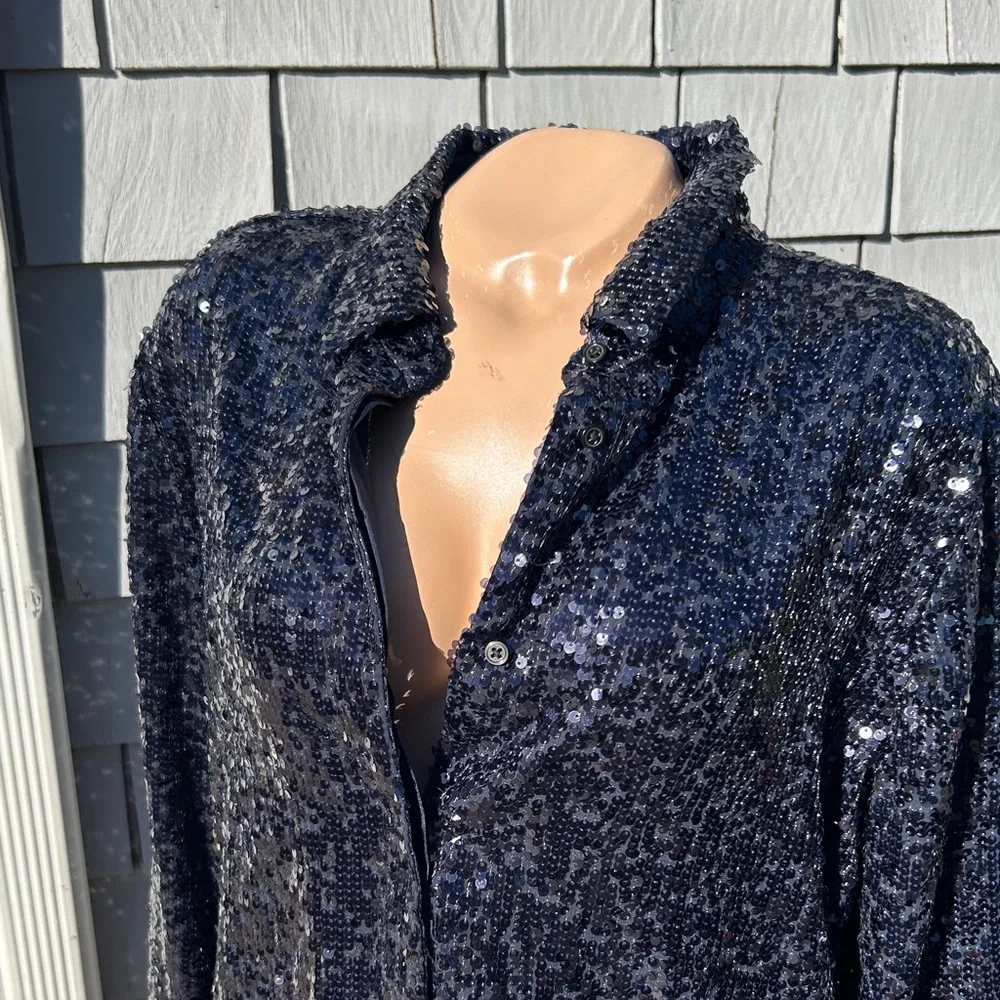 J. Crew Collection Shimmering Sequin Blouse Jacket - NWT- Sz 14